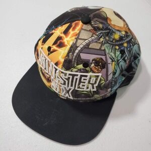 Marvel Men‎ Hat OS Black Sinister Six Snapback Cap Villain Adjustable Straps